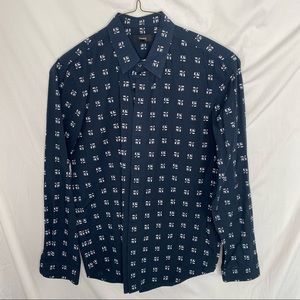 Theory Mens long sleeved button down shirt size L